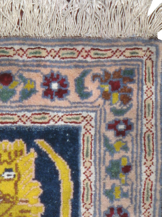 Vintage Persian Hamadan Pictorial Rug, No.12223 - Staging