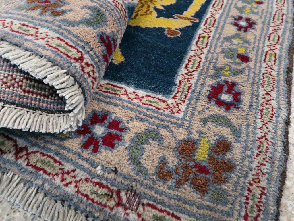 Vintage Persian Hamadan Pictorial Rug, No.12223 - Staging