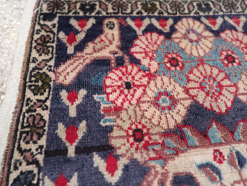 Vintage Persian Tabriz Pictorial Rug (Pair: 1 of 2), No.12224 - Staging