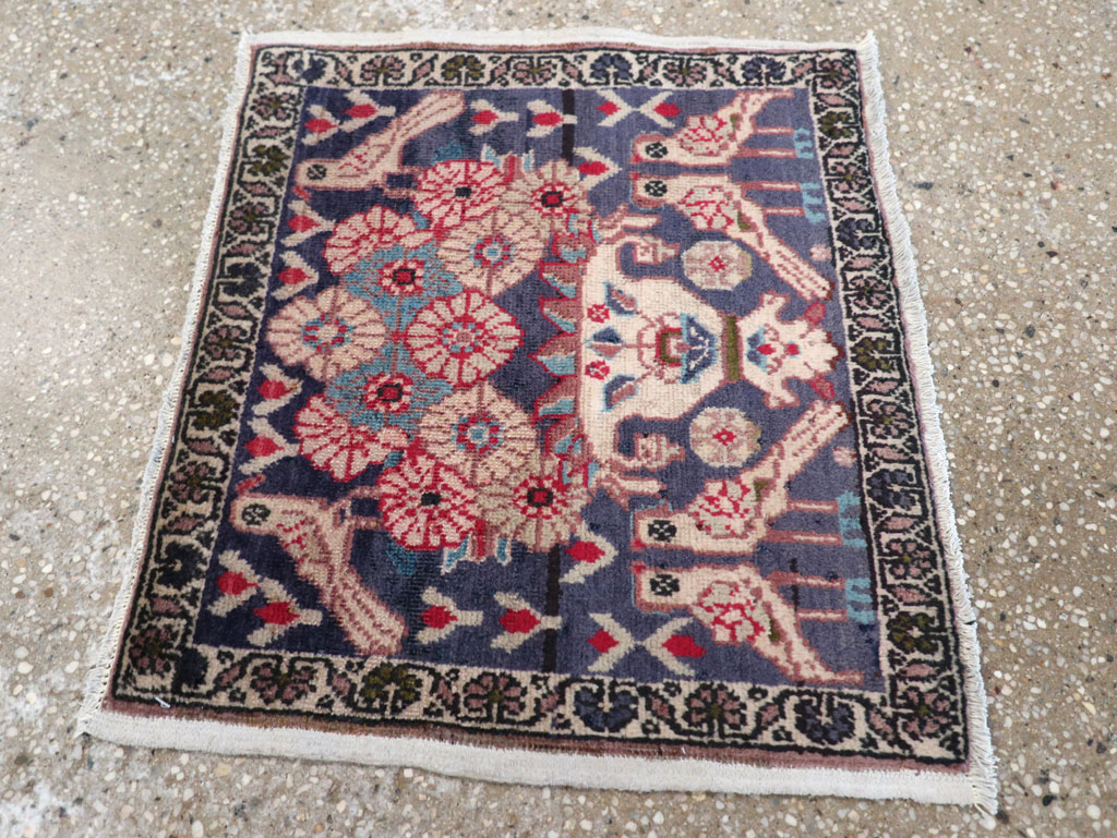 Vintage Persian Tabriz Pictorial Rug (Pair: 1 of 2), No.12224 - Staging