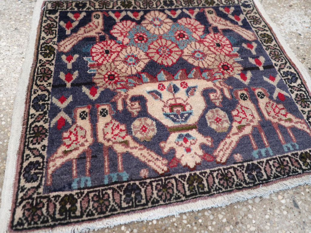 Vintage Persian Tabriz Pictorial Rug (Pair: 1 of 2), No.12224 - Staging