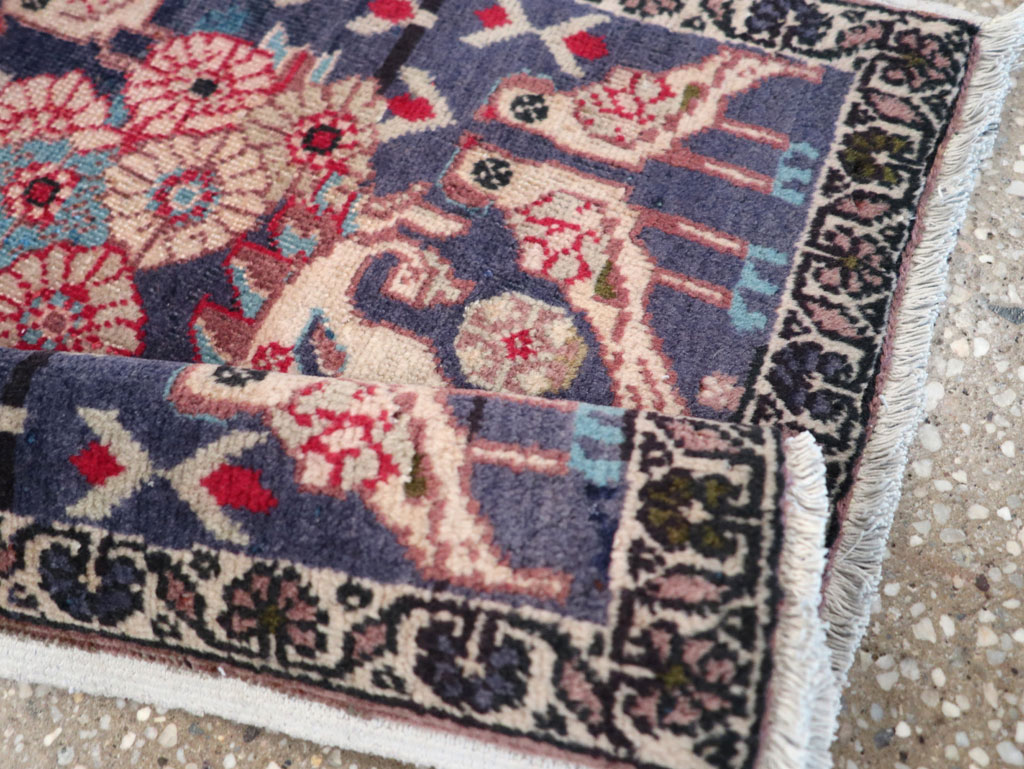 Vintage Persian Tabriz Pictorial Rug (Pair: 1 of 2), No.12224 - Staging