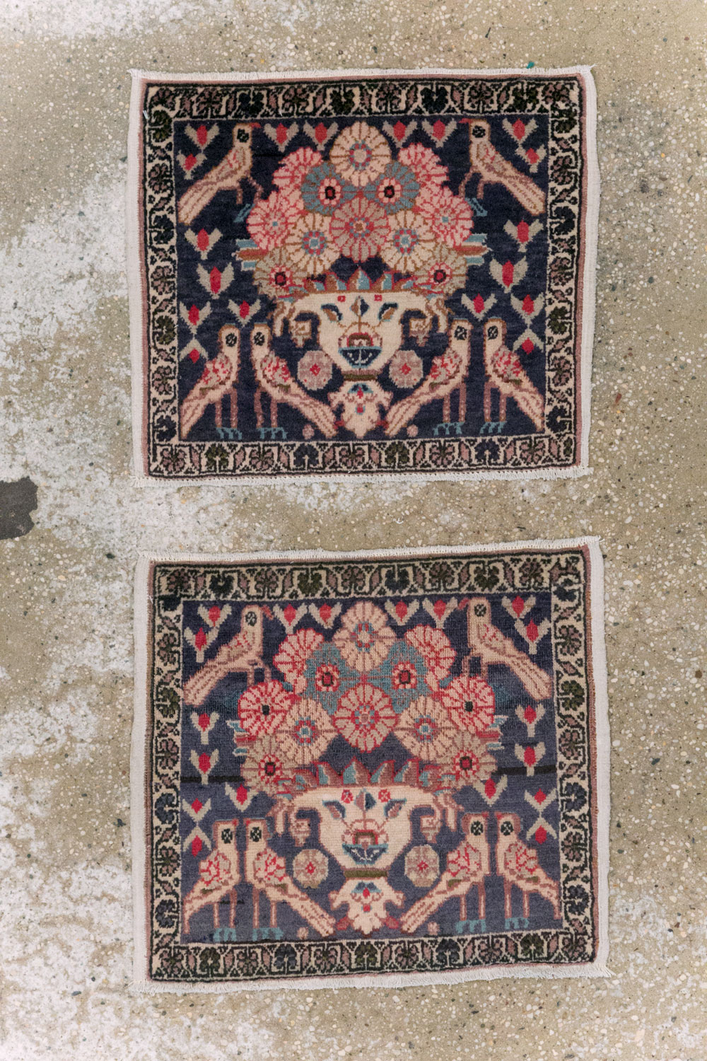 Vintage Persian Tabriz Pictorial Rug (Pair: 1 of 2), No.12224 - Staging