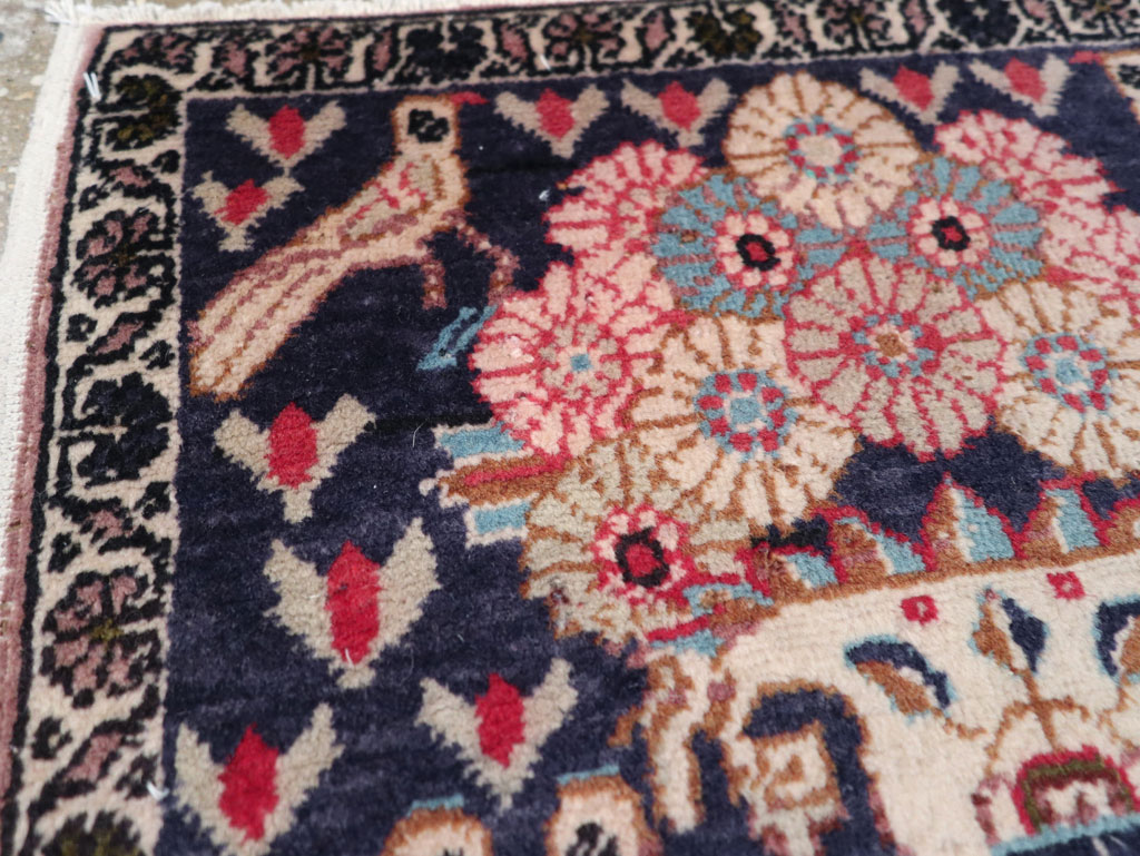 Vintage Persian Tabriz Pictorial Rug (Pair: 2 of 2), No.12225 - Staging