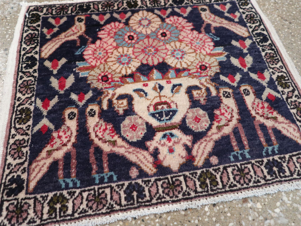 Vintage Persian Tabriz Pictorial Rug (Pair: 2 of 2), No.12225 - Staging