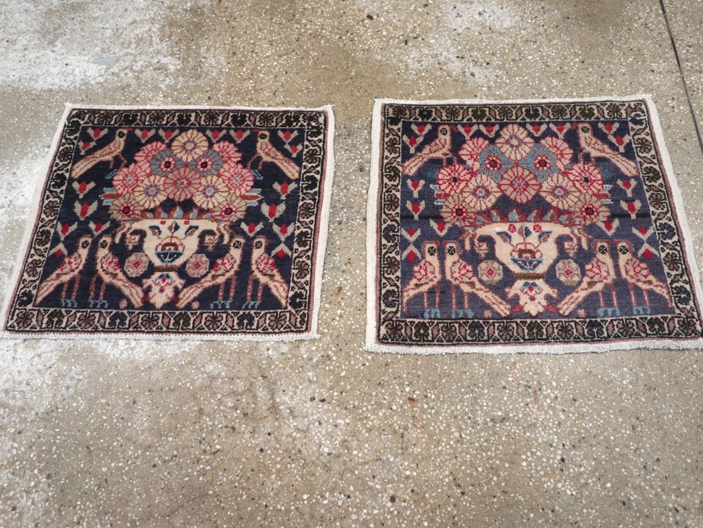 Vintage Persian Tabriz Pictorial Rug (Pair: 2 of 2), No.12225 - Staging