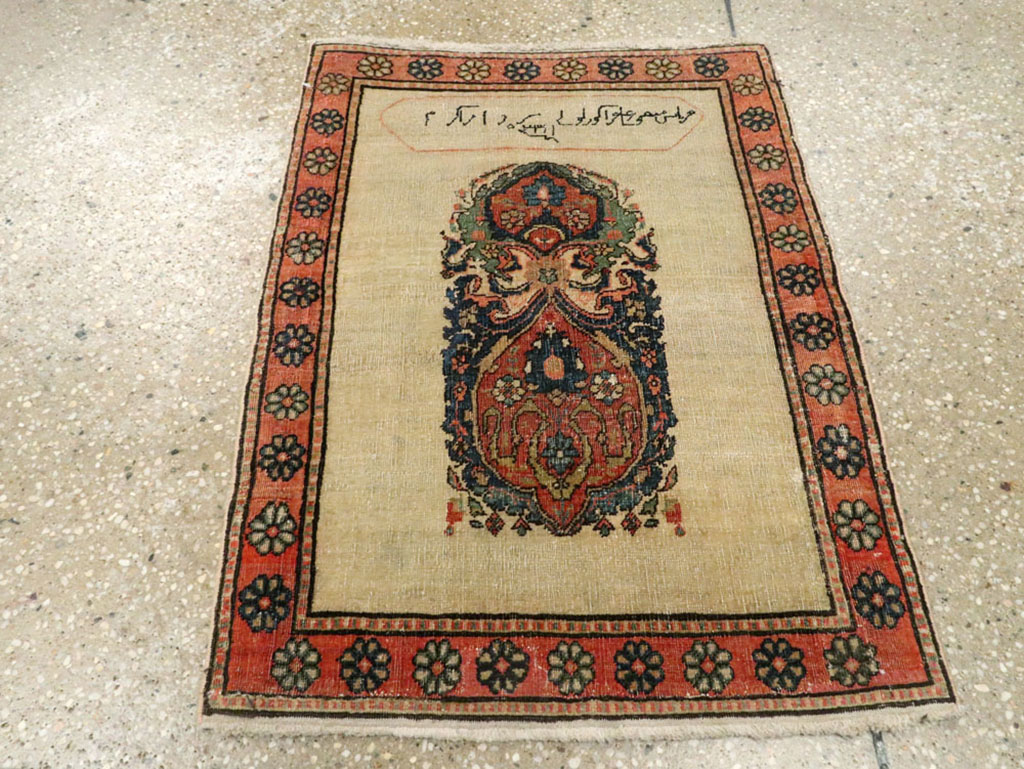 Antique Persian Fereghan Rug, No.12226 - Staging