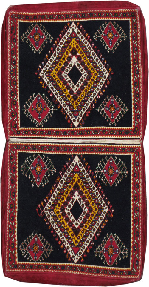 Vintage Persian Qashqai Saddle Bag, No.12232 - Staging