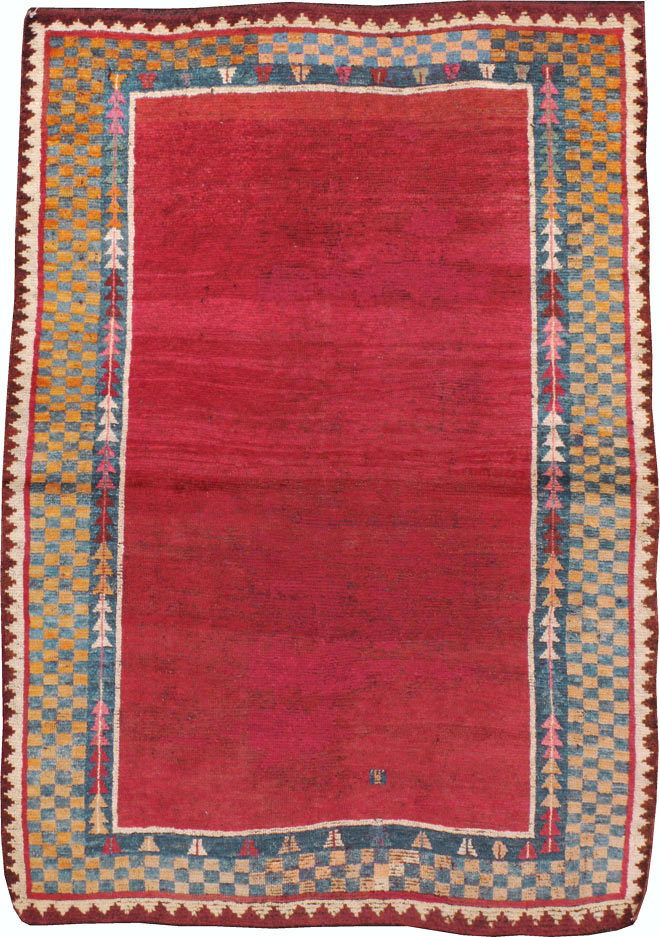Antique Persian Gabbeh Rug, No.12238 - Staging