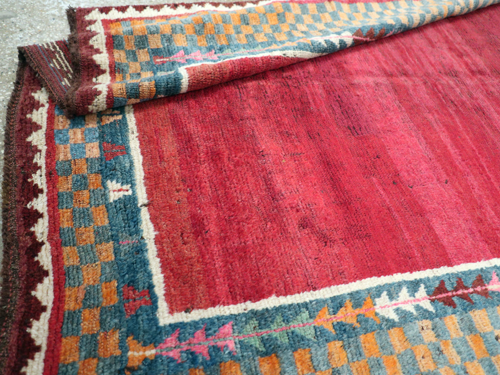 Antique Persian Gabbeh Rug, No.12238 - Staging