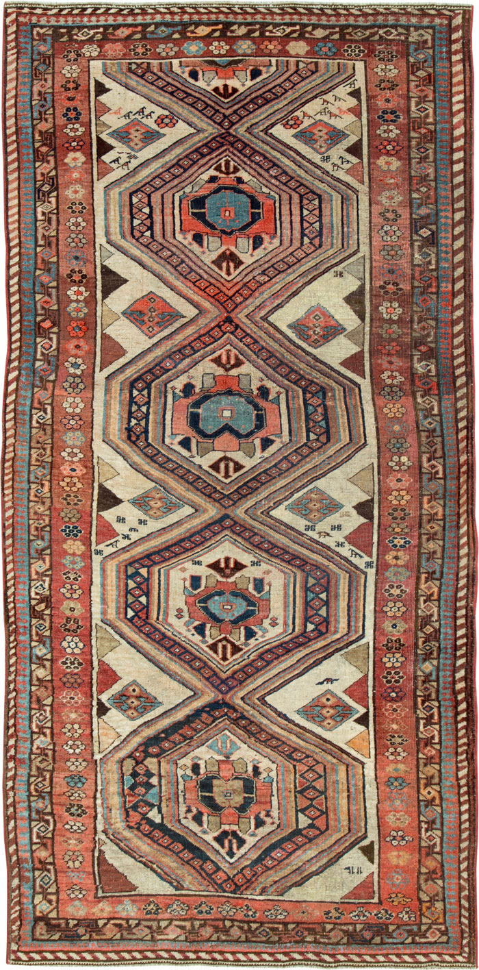 Antique Persian Bidjar Gallery Rug, No.12263 - Staging