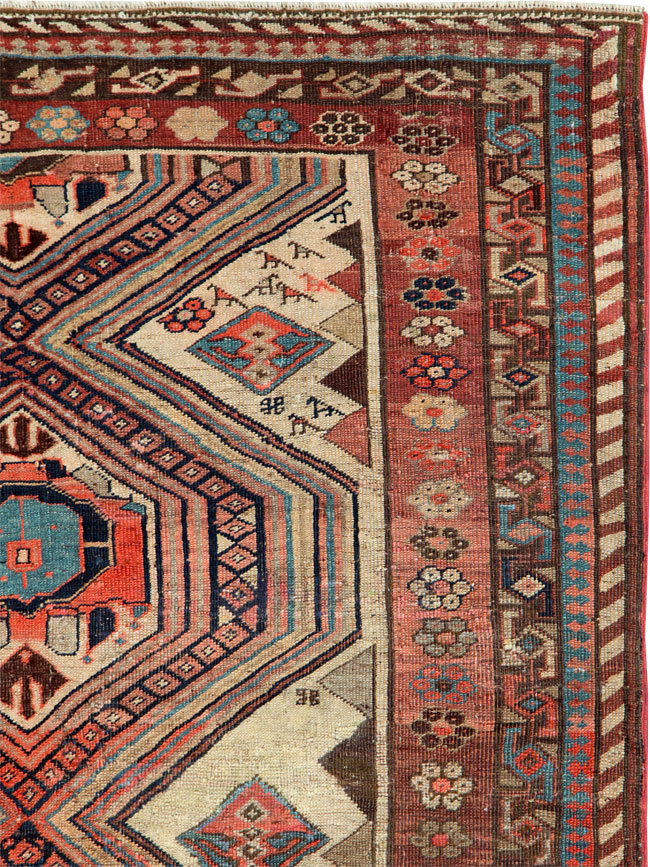 Antique Persian Bidjar Gallery Rug, No.12263 - Staging