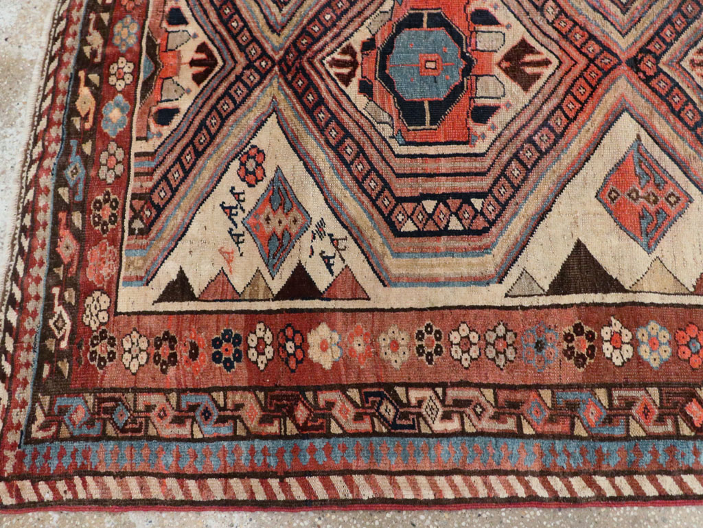 Antique Persian Bidjar Gallery Rug, No.12263 - Staging