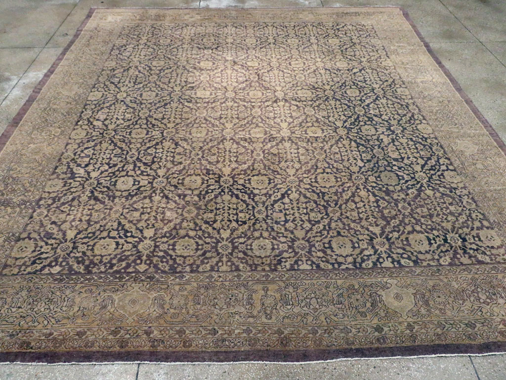 Antique Persian Mahal Rug, No.12264 - Staging