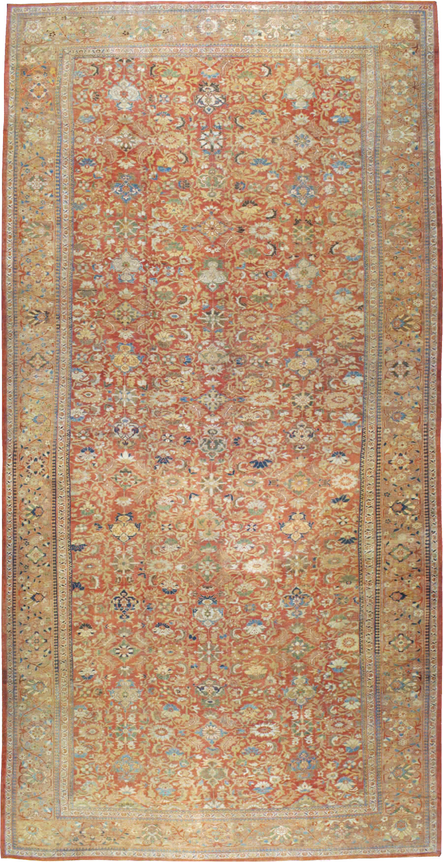 Antique Persian Sultanabad Rug, No.12281 - Staging