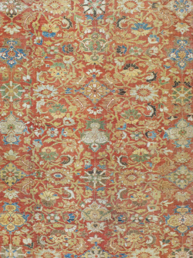 Antique Persian Sultanabad Rug, No.12281 - Staging