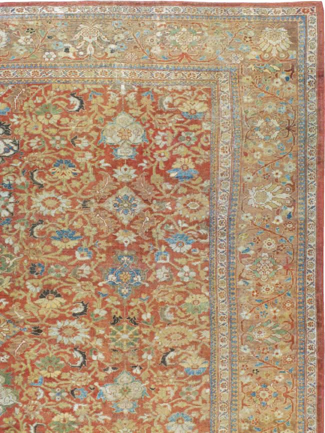 Antique Persian Sultanabad Rug, No.12281 - Staging