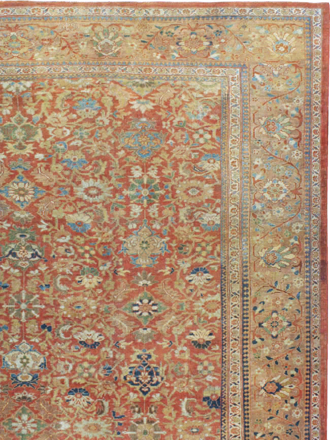 Antique Persian Sultanabad Rug, No.12281 - Staging