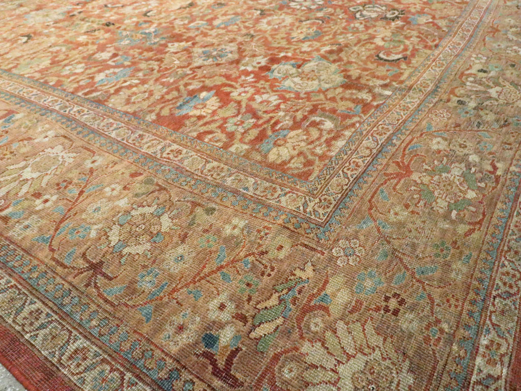 Antique Persian Sultanabad Rug, No.12281 - Staging