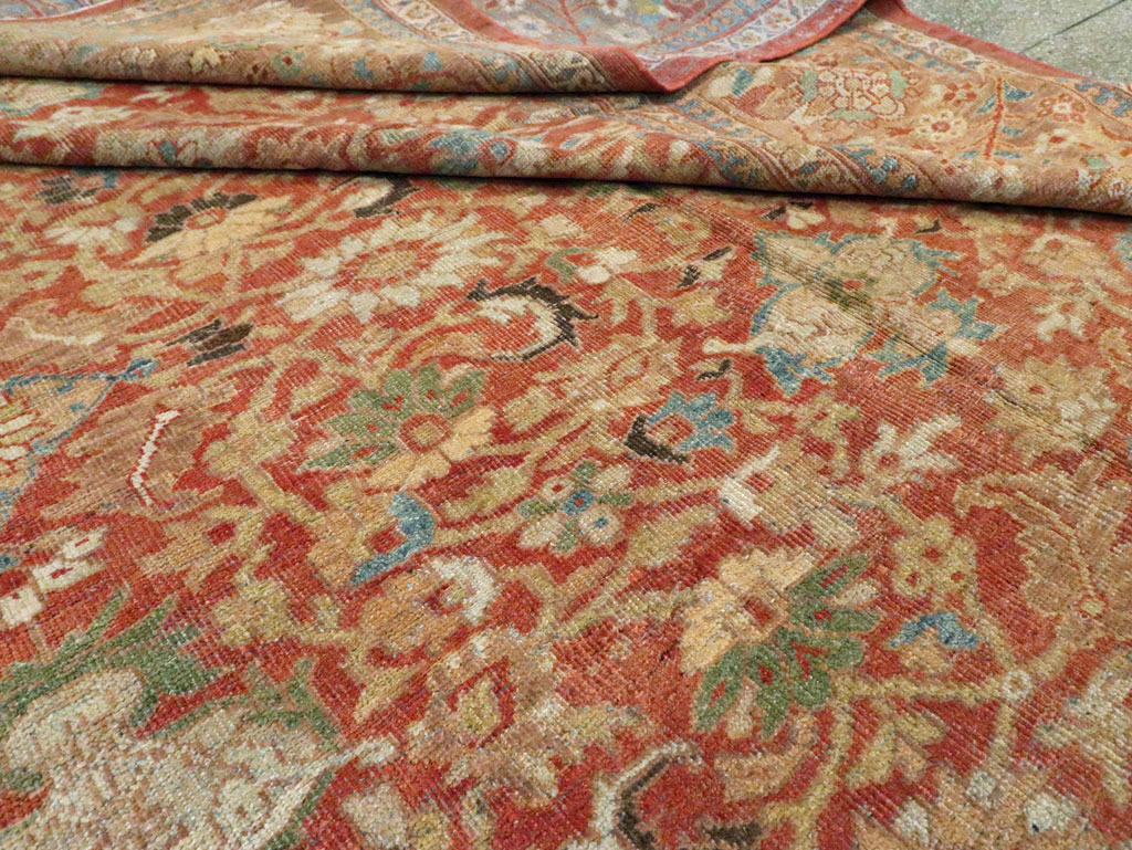 Antique Persian Sultanabad Rug, No.12281 - Staging