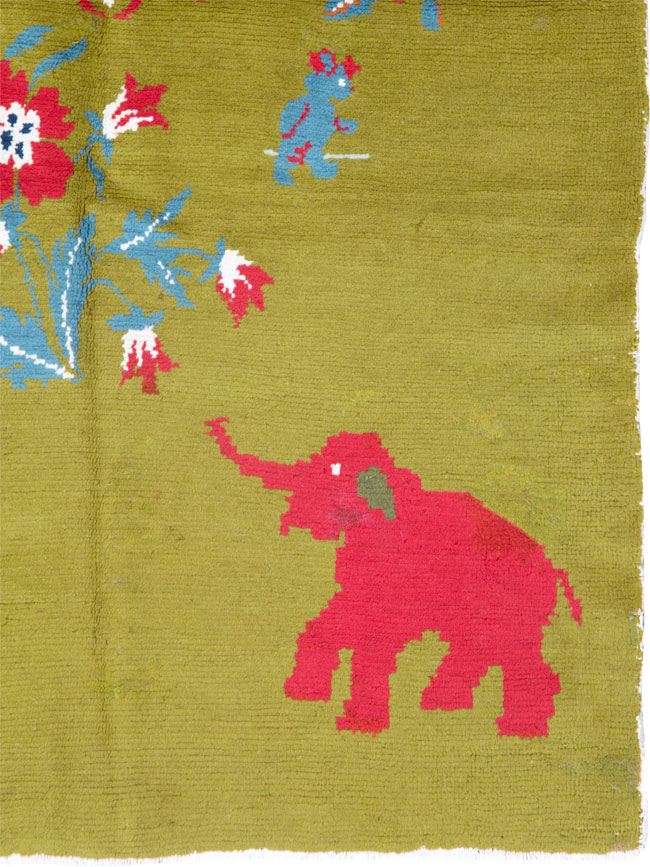 Vintage Swedish Pictorial Rug, No.12293 - Staging