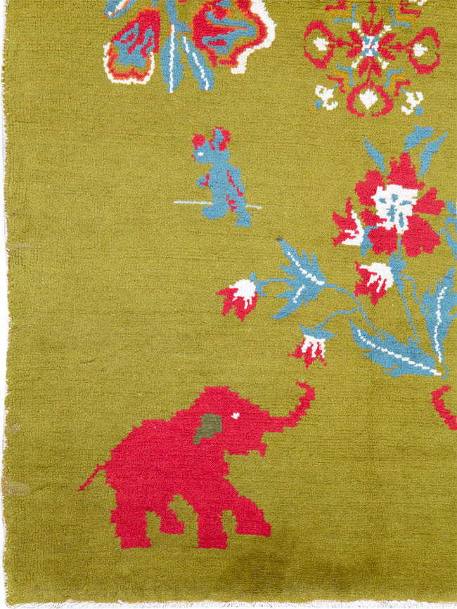 Vintage Swedish Pictorial Rug, No.12293 - Staging