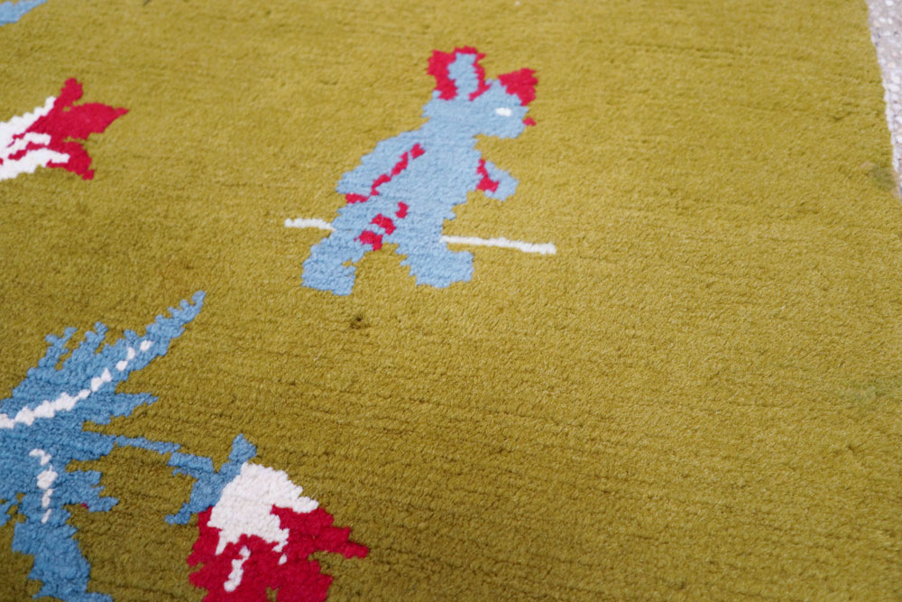 Vintage Swedish Pictorial Rug, No.12293 - Staging