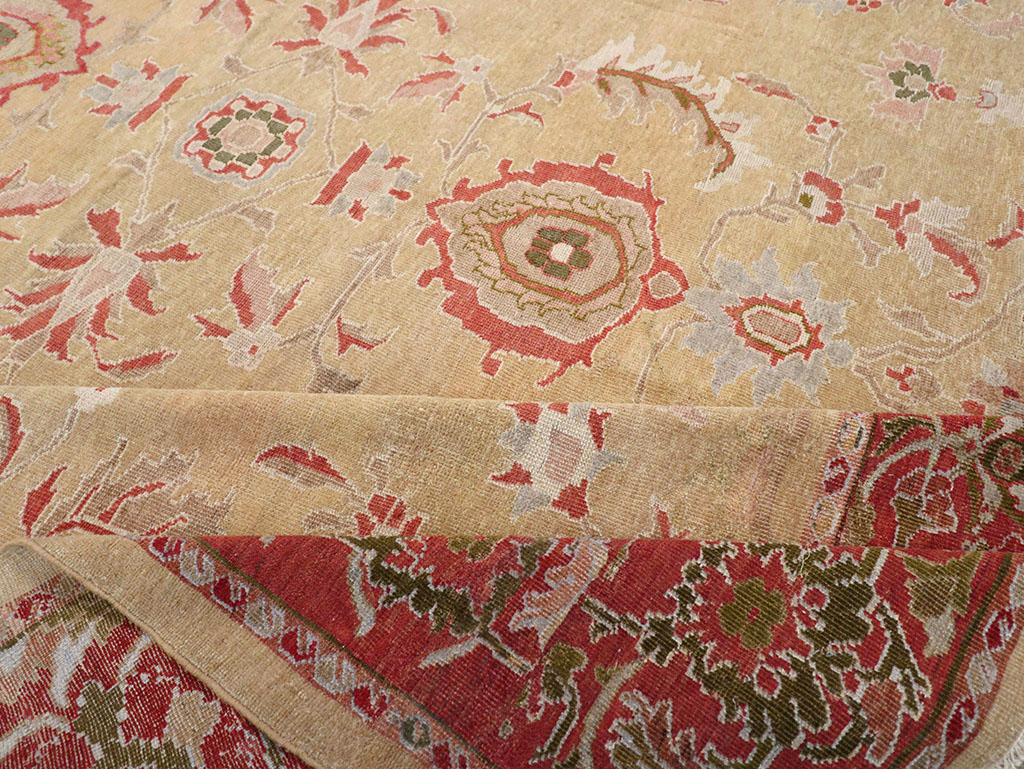 Antique Persian Mahal Room Size Carpet, No.12308 - Staging