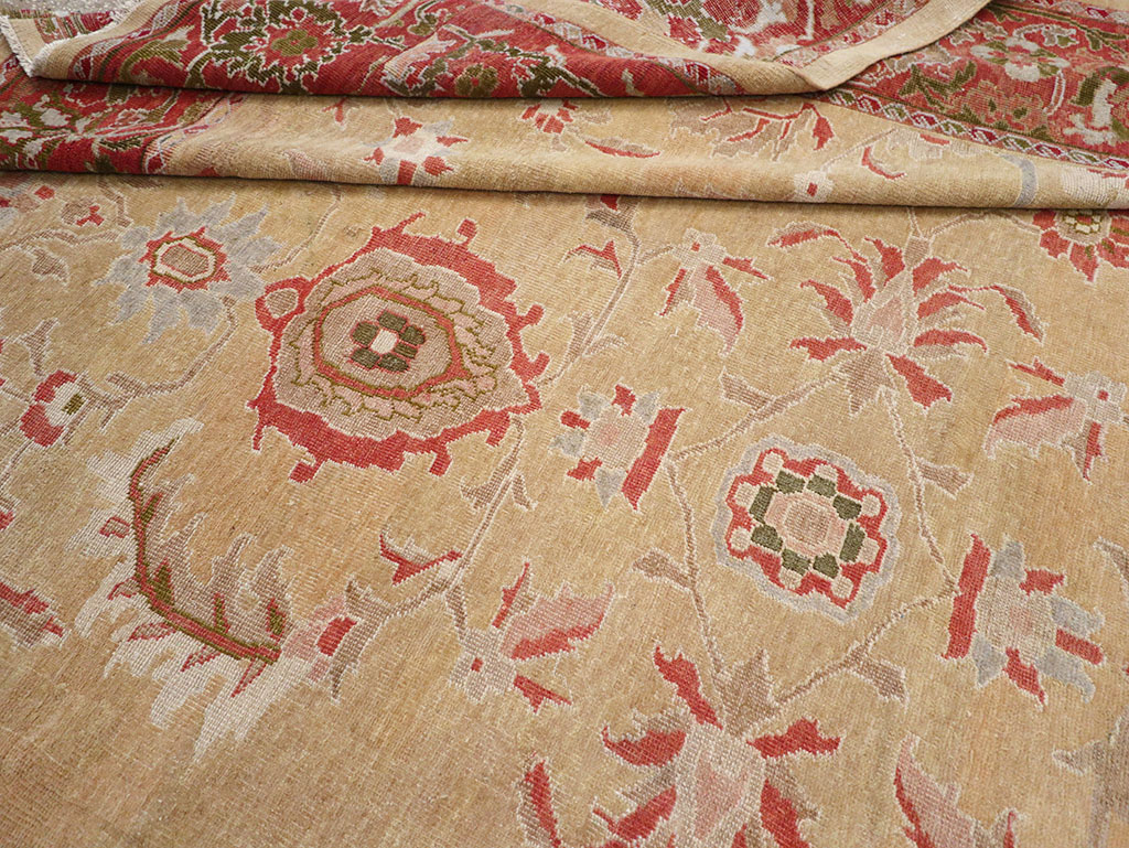 Antique Persian Mahal Room Size Carpet, No.12308 - Staging