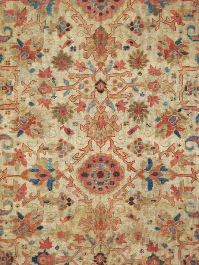 Antique Persian Mahal Rug, No.12318 - Staging