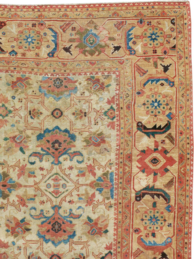 Antique Persian Mahal Rug, No.12318 - Staging
