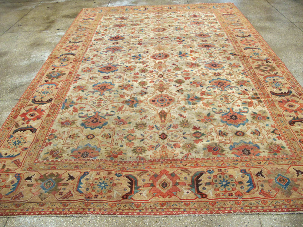Antique Persian Mahal Rug, No.12318 - Staging