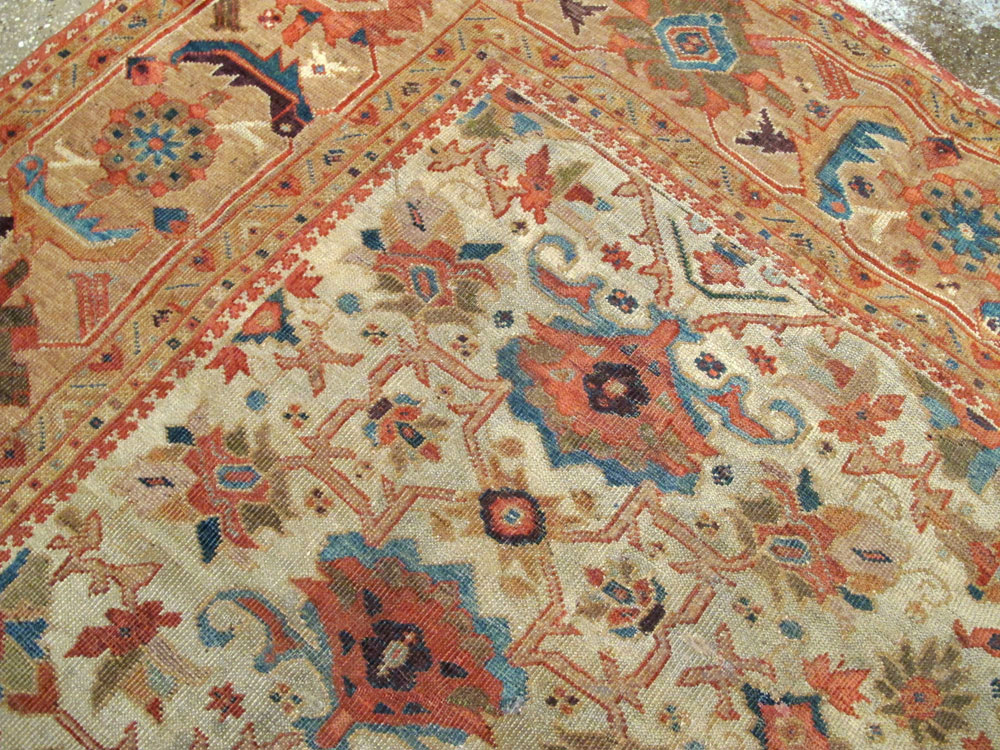 Antique Persian Mahal Rug, No.12318 - Staging