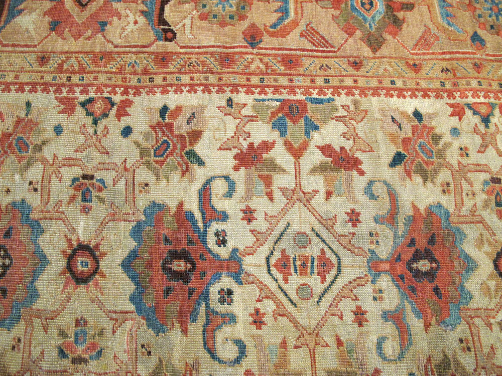 Antique Persian Mahal Rug, No.12318 - Staging