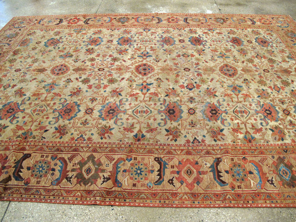 Antique Persian Mahal Rug, No.12318 - Staging
