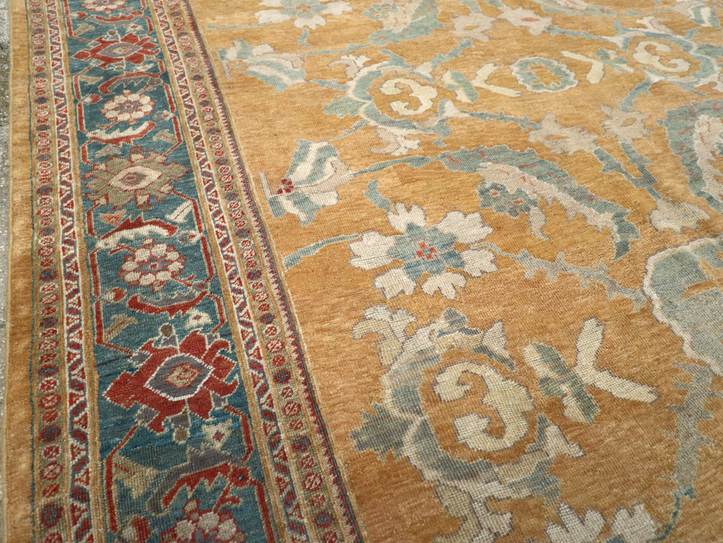 Antique Persian Mahal Small Room Size Carpet, No.12328 - Staging