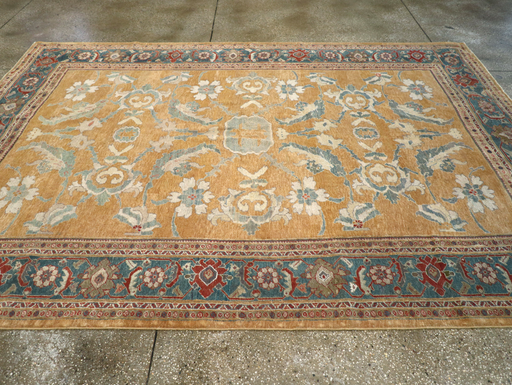 Antique Persian Mahal Small Room Size Carpet, No.12328 - Staging