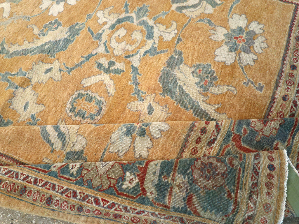 Antique Persian Mahal Small Room Size Carpet, No.12328 - Staging