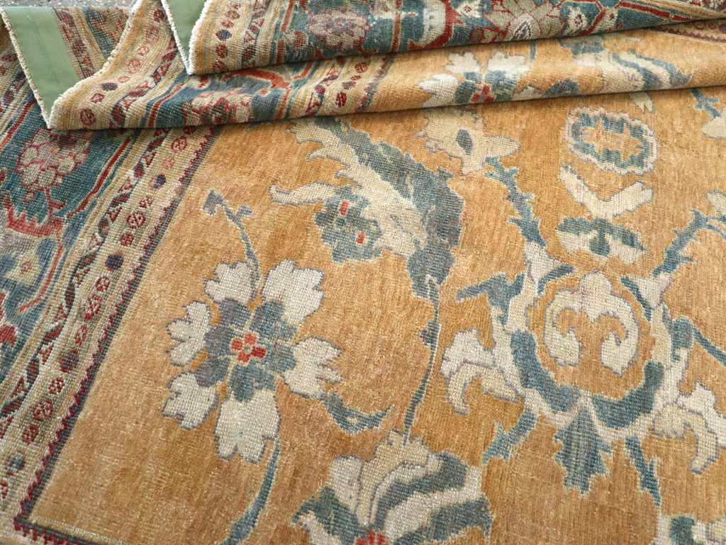 Antique Persian Mahal Small Room Size Carpet, No.12328 - Staging