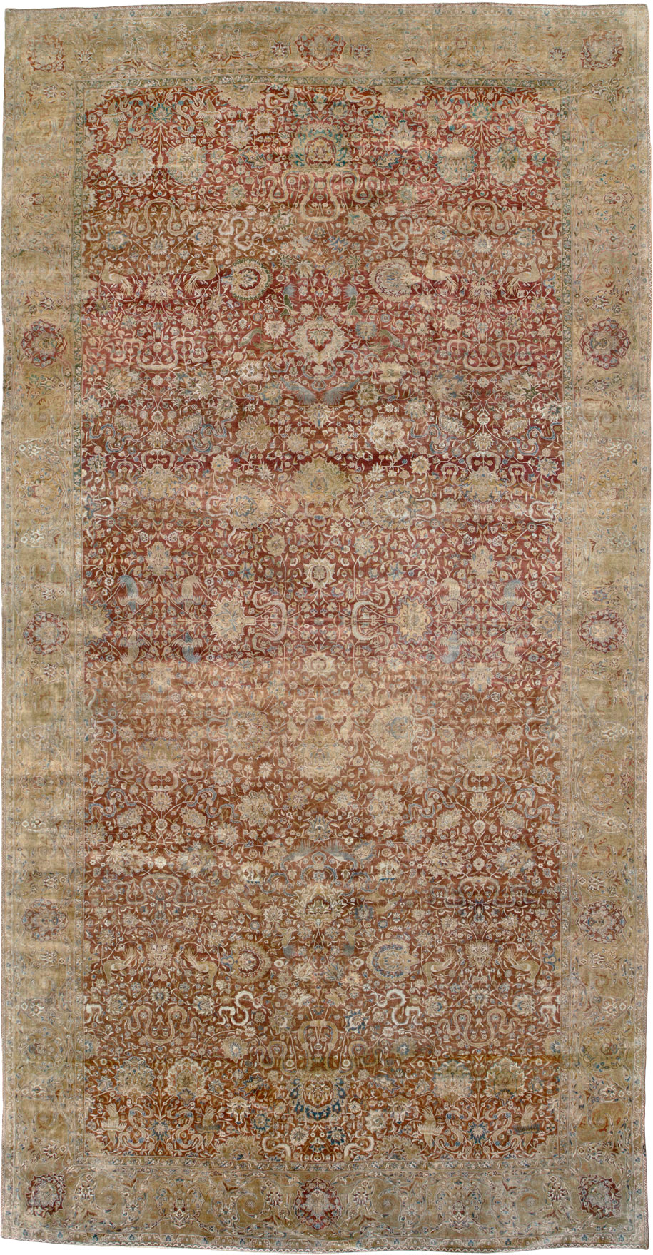 Antique Indian Lahore Rug, No.12353 - Staging