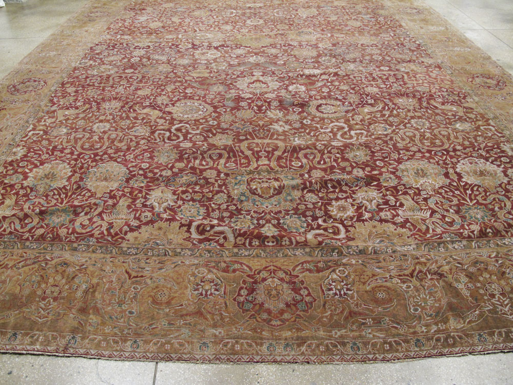 Antique Indian Lahore Rug, No.12353 - Staging