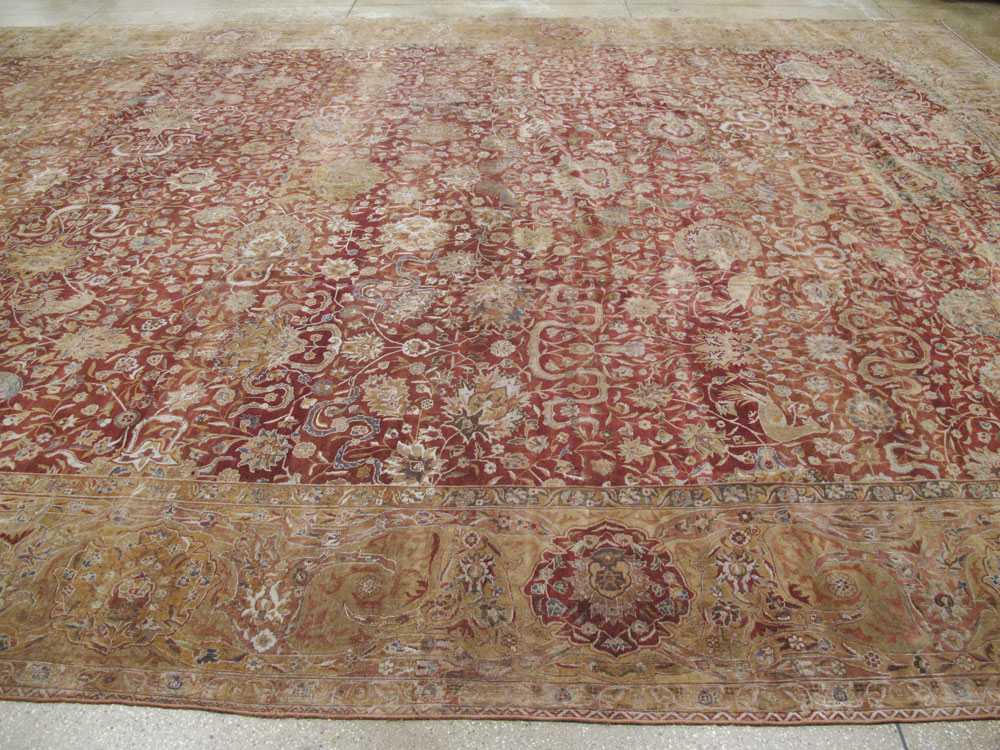Antique Indian Lahore Rug, No.12353 - Staging