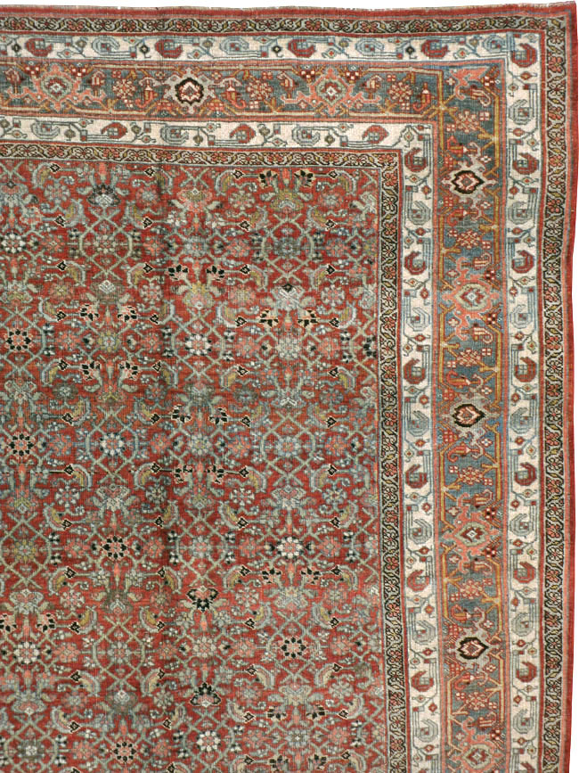 Antique Bidjar Persian Rug, No.12363 - Staging