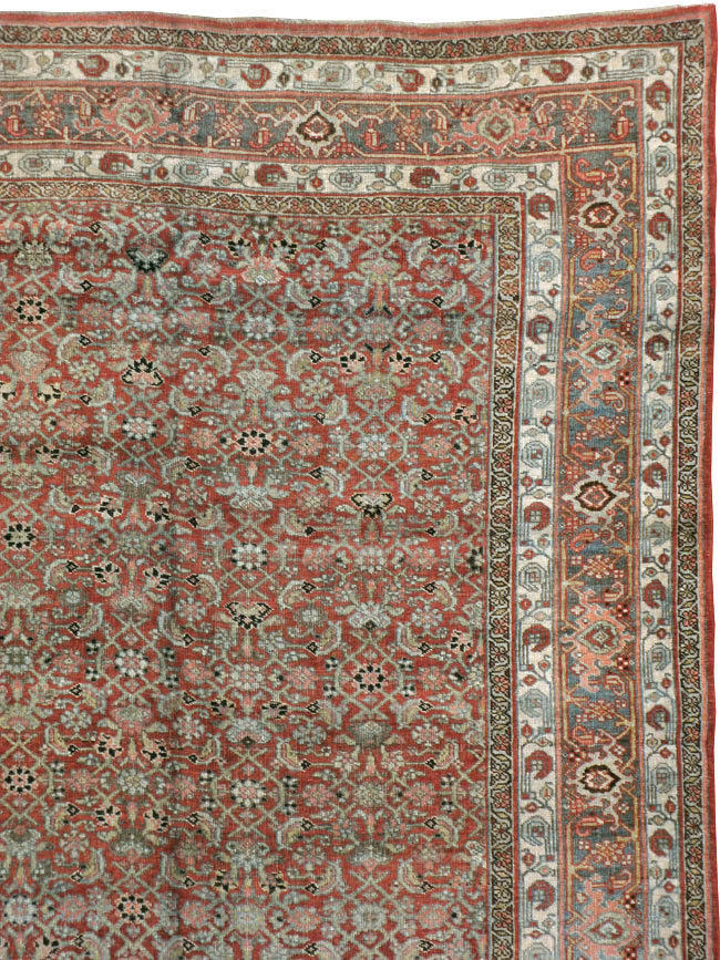 Antique Bidjar Persian Rug, No.12363 - Staging