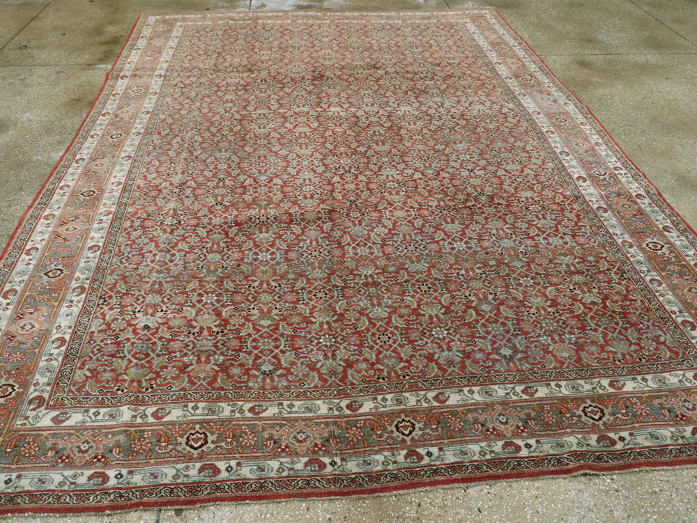 Antique Bidjar Persian Rug, No.12363 - Staging