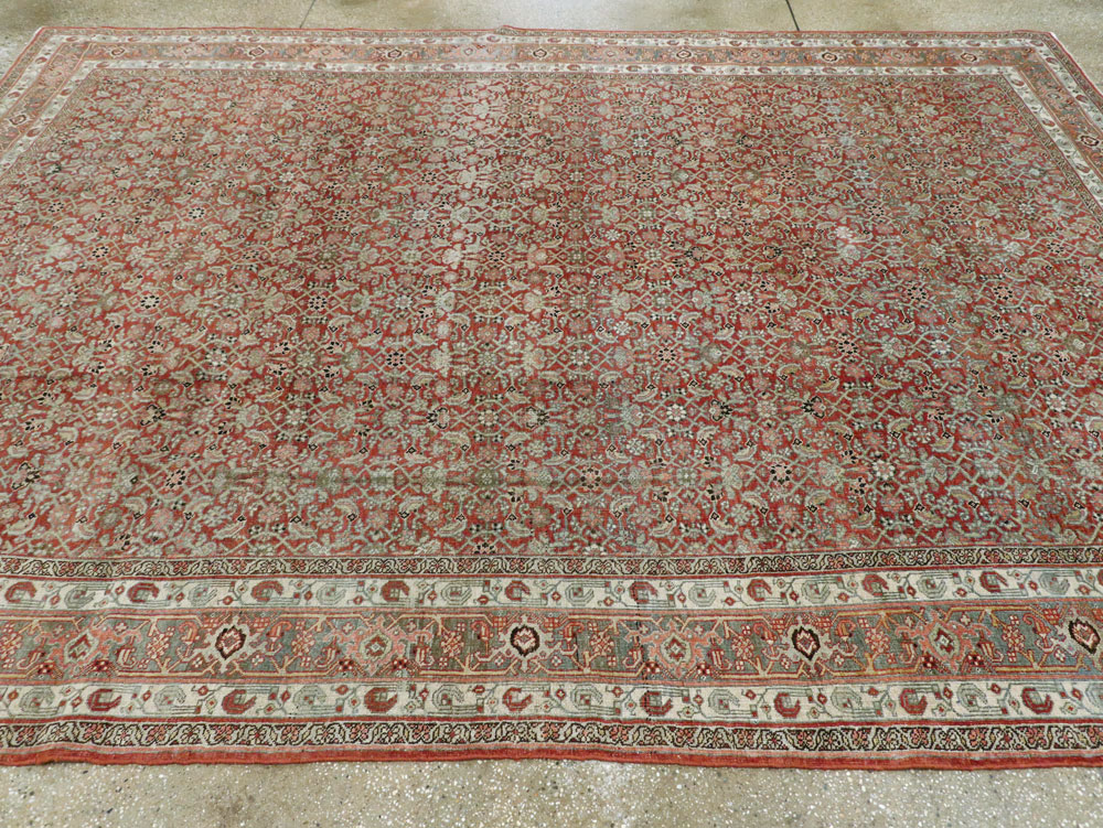 Antique Bidjar Persian Rug, No.12363 - Staging