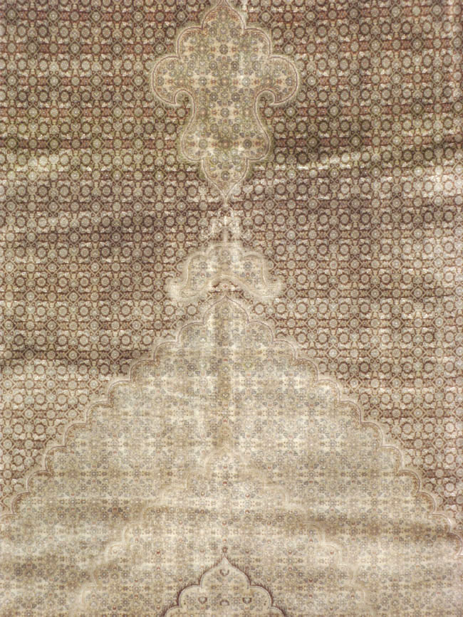 Vintage Persian Tabriz Rug, No.12405 - Staging