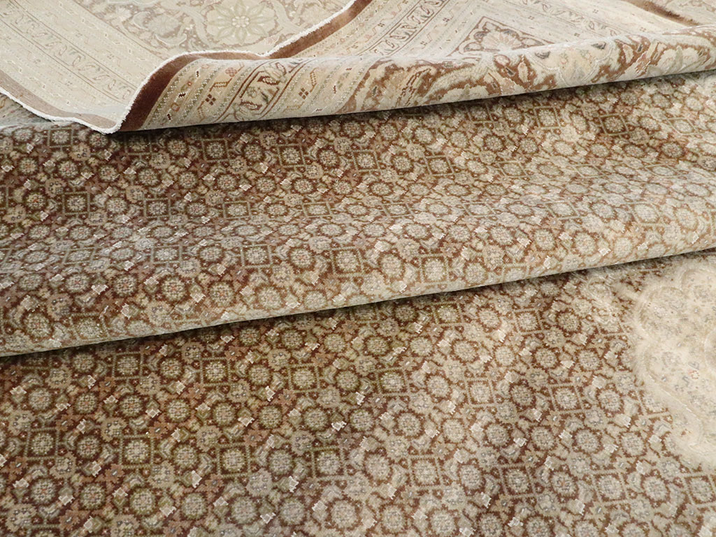 Vintage Persian Tabriz Rug, No.12405 - Staging