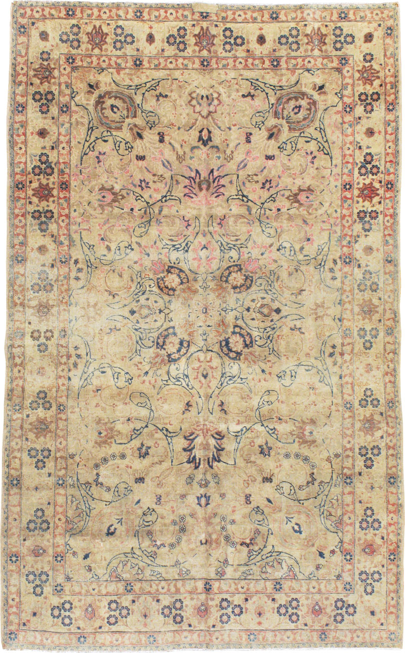 Antique Persian Tabriz Rug, No.12425 - Staging