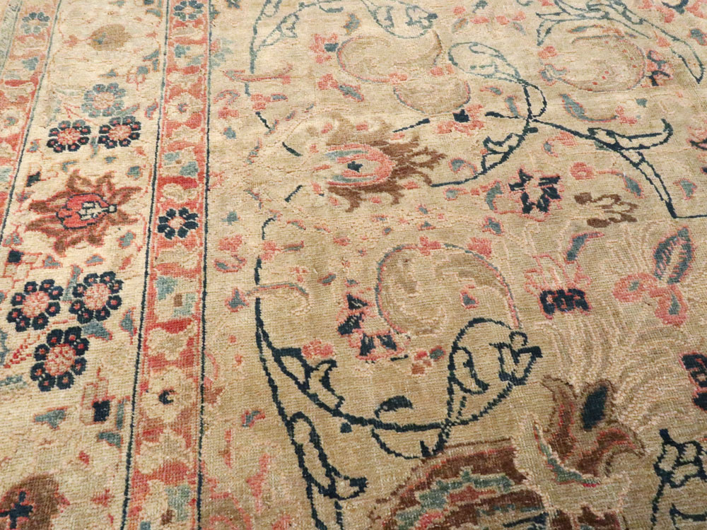 Antique Persian Tabriz Rug, No.12425 - Staging